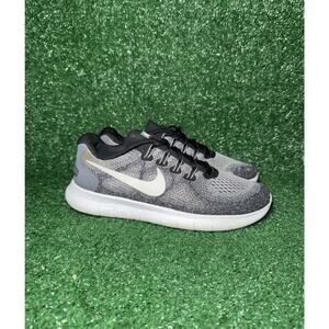 Nike Free RN 2017 Women’s Size 8 Gray White Running Shoes Sneakers 880840-002